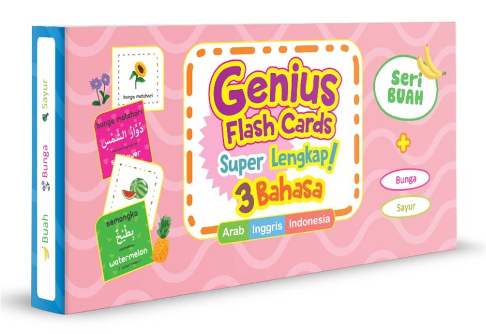 GENIUS FLASH CARDS SUPER LENGKAP! 3 BAHASA: SERI BUAH