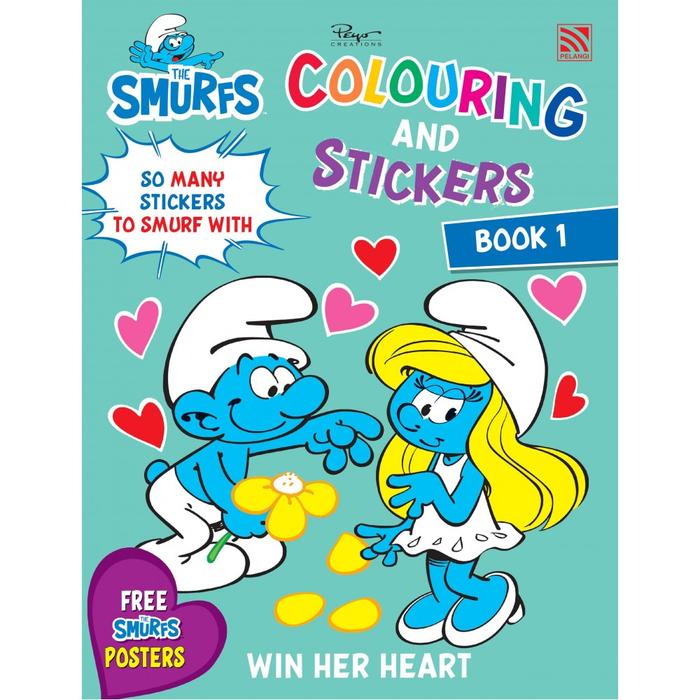 THE SMURFS - COLOURING AND STICKERS BOOK 1