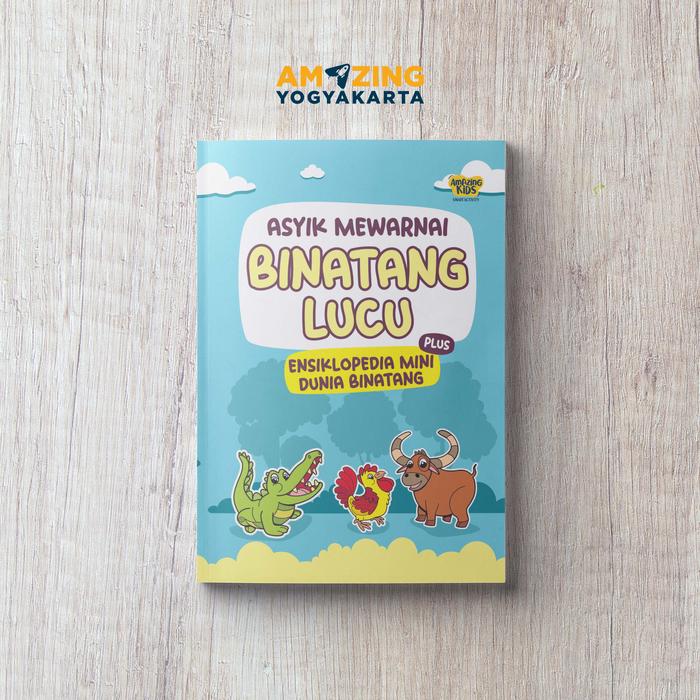 Asyik Mewarnai Binatang Lucu Plus Ensiklopedia Mini Dunia Binatang