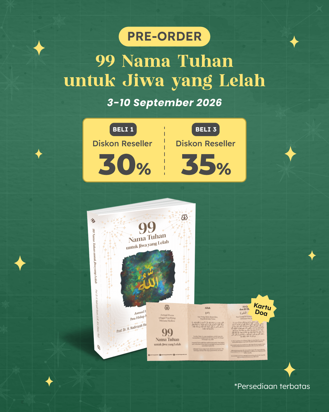 PAKET SO 99 NAMA TUHAN UNTUK JIWA YANG LELAH+KARTU DOA