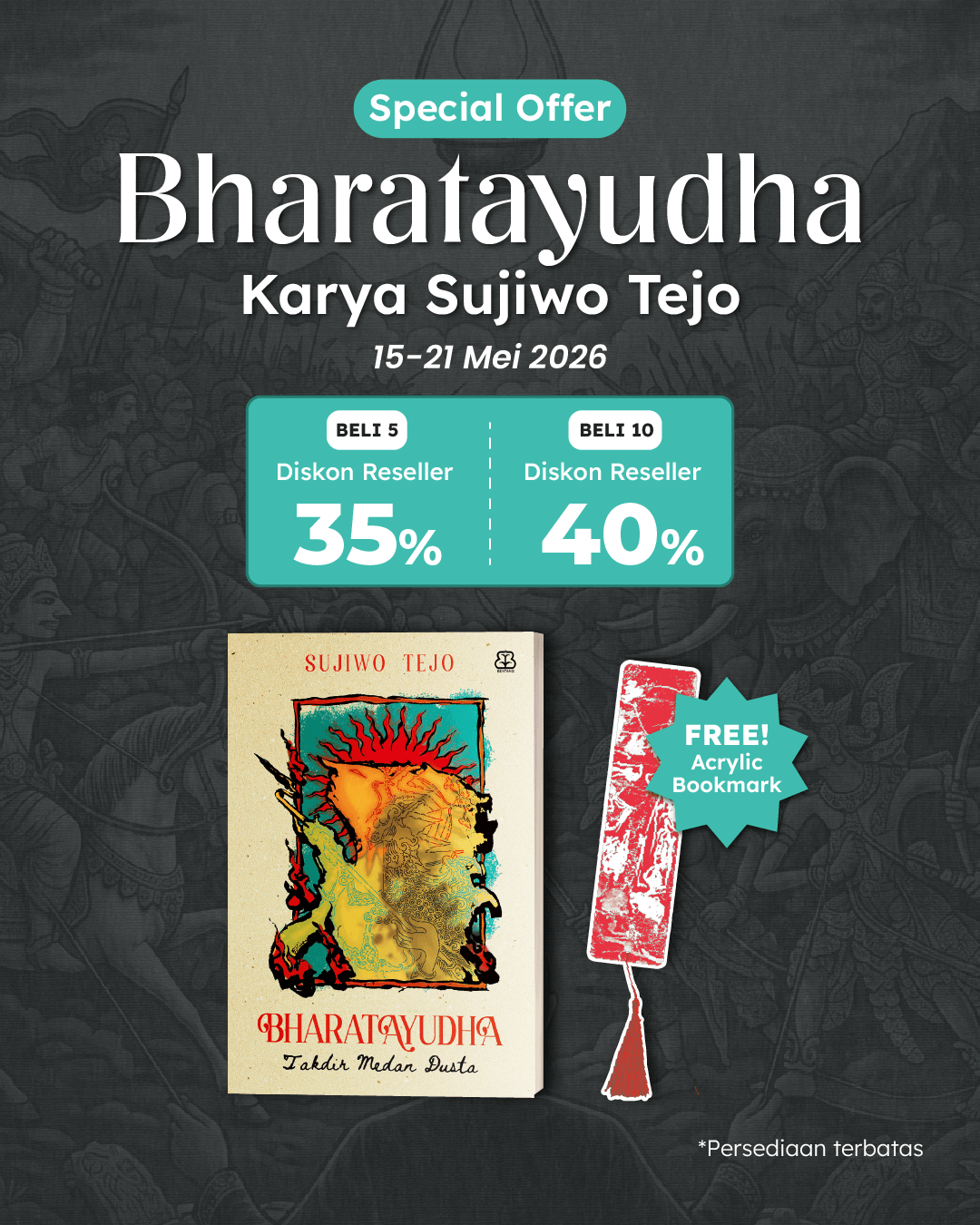 PAKET - SO BHARATAYUDHA+ACRYLIC BOOKMARK