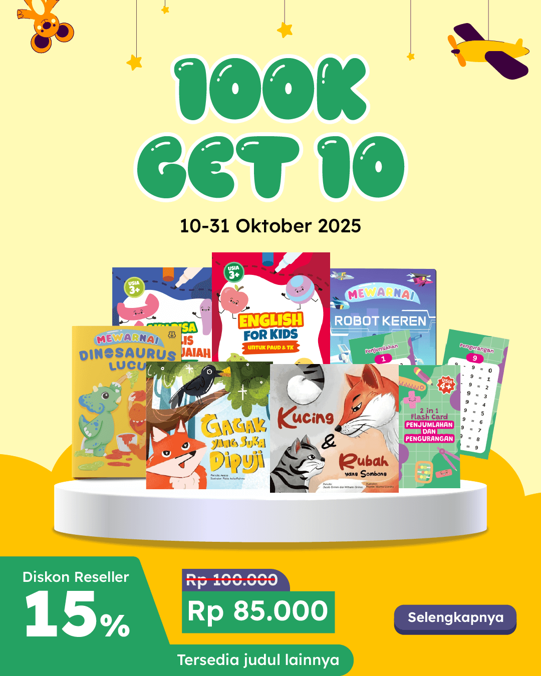 PAKET 100K GET 10 BUKU ANAK BENTANG