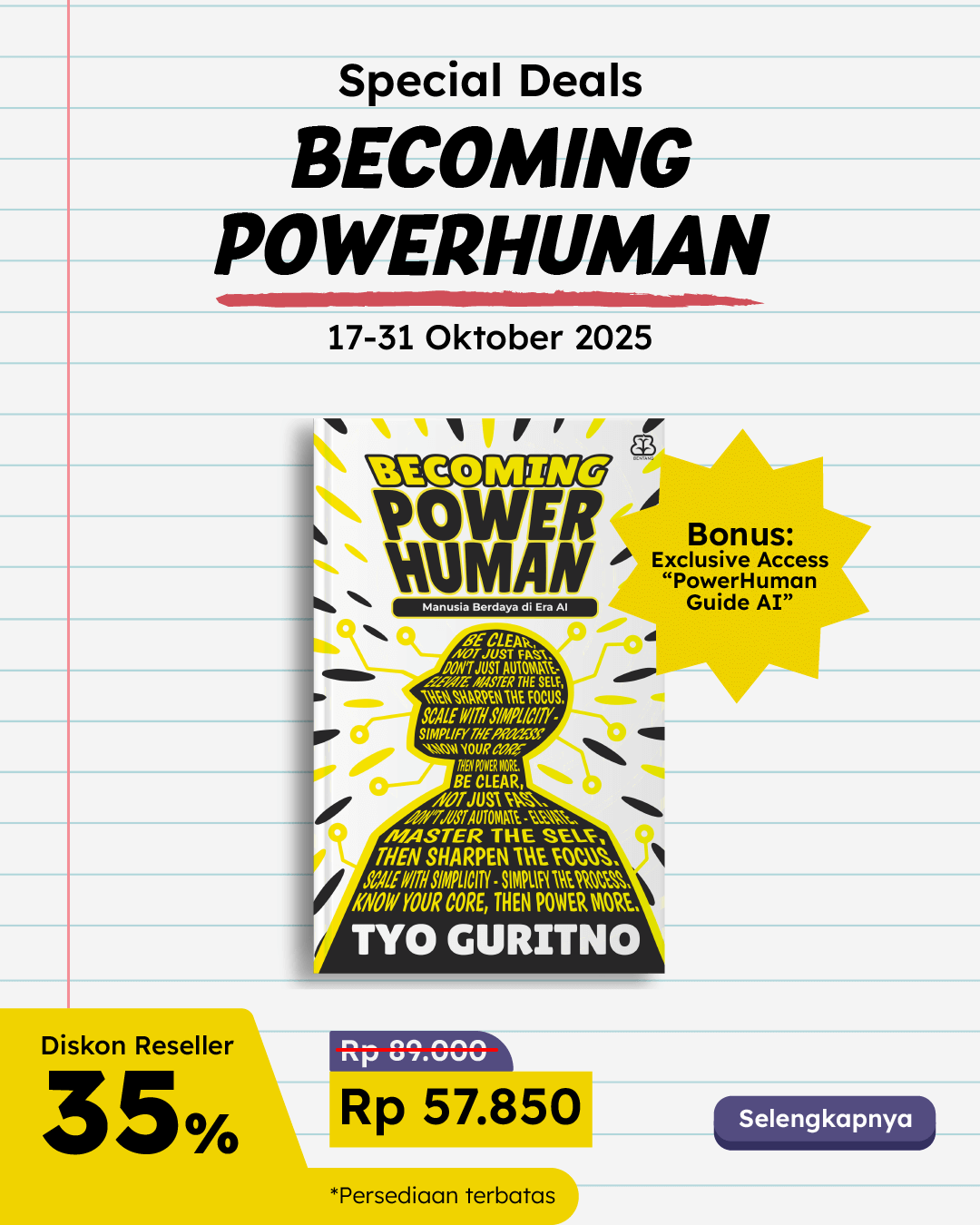 PAKET PO BECOMING POWERHUMAN FREE AI MENTOR BP-524