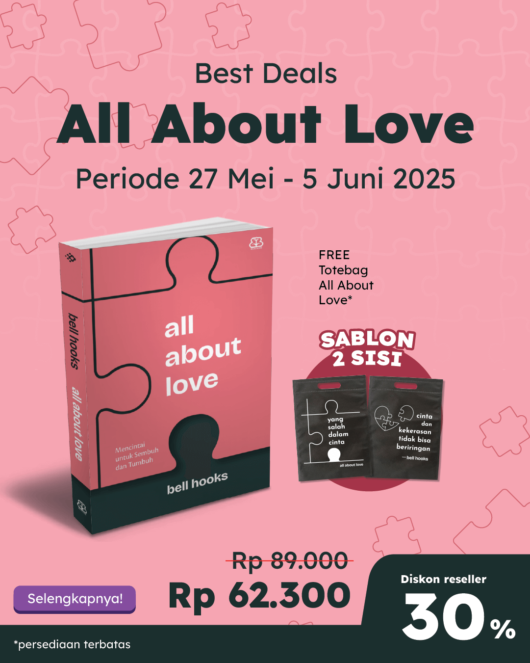 PAKET SO ALL ABOUT LOVE+TOTEBAG BP-521