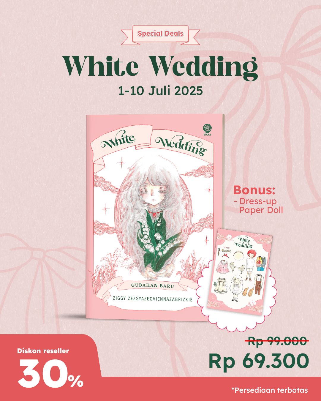 PAKET SATUAN - SO WHITE WEDDING+DRESS-UP PAPER DOLL RY-116