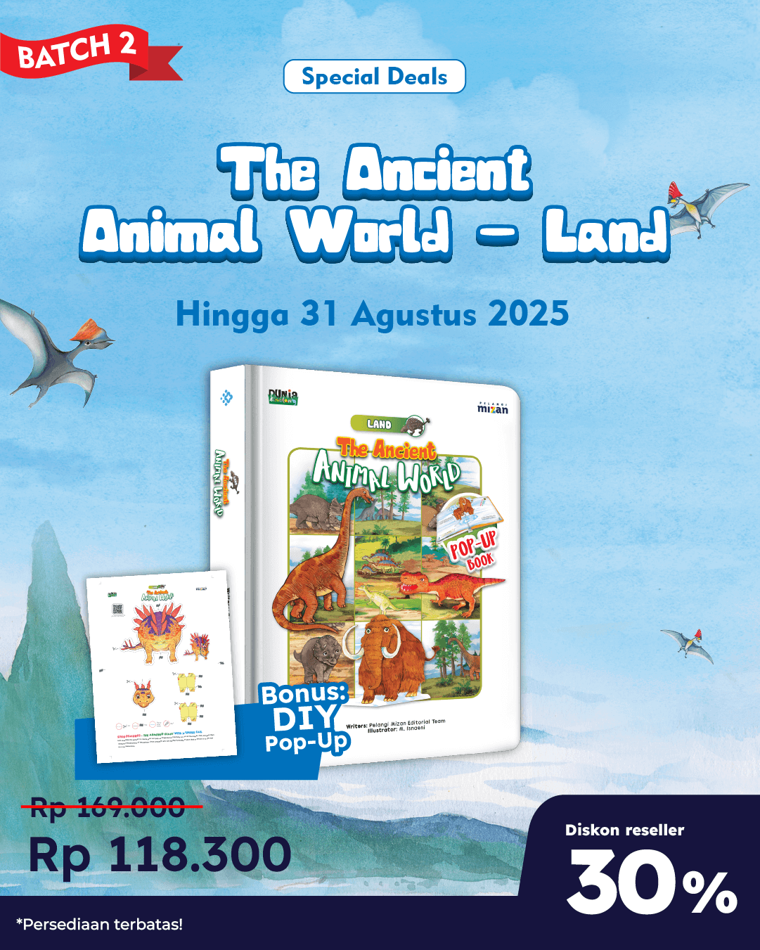 PAKET SATUAN - SO THE ANCIENT ANIMAL WORLD: LAND+DIY POP-UP DBP-01