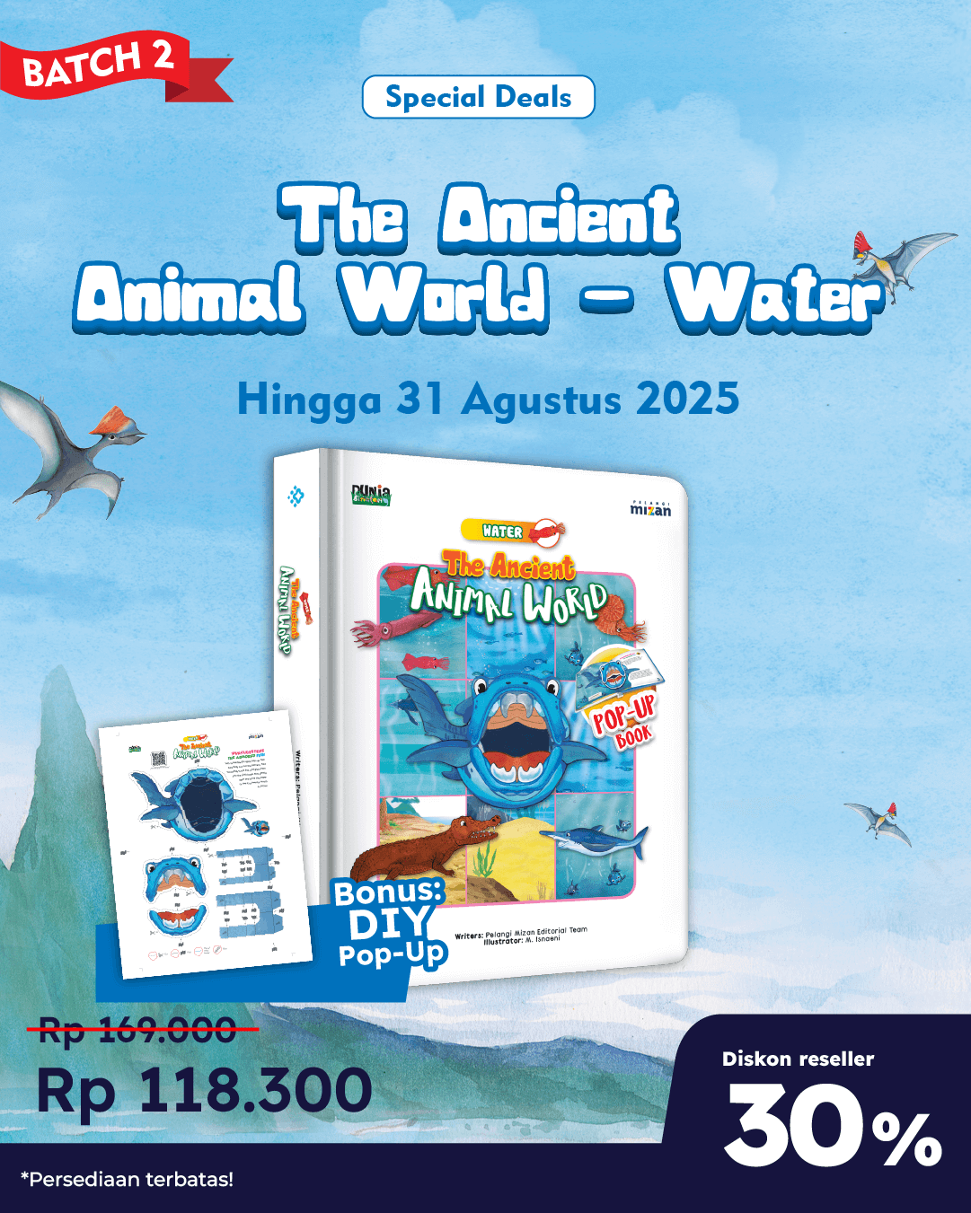PAKET SATUAN - SO THE ANCIENT ANIMAL WORLD: WATER+DIY POP-UP DBP-02