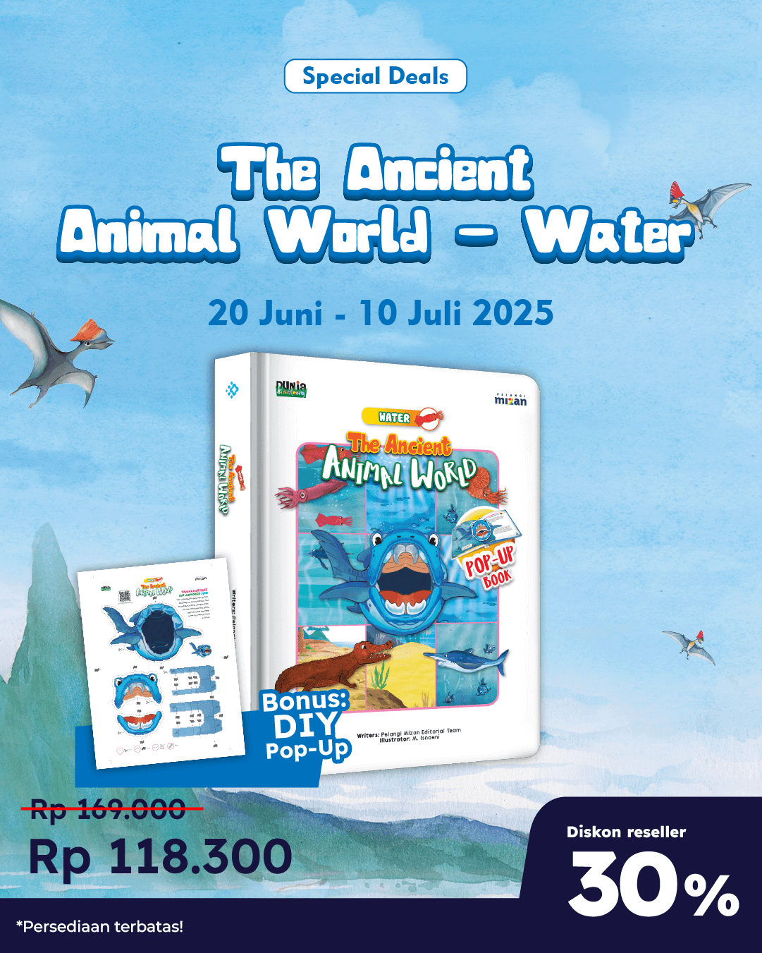PAKET SATUAN - SO THE ANCIENT ANIMAL WORLD: WATER+DIY POP-UP DBP-02