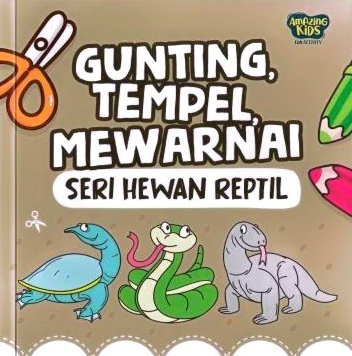Gunting, Tempel, Mewarnai Hewan Reptil