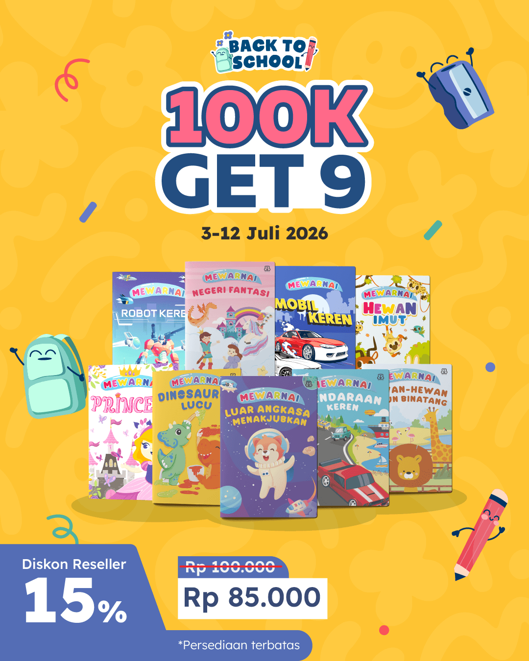 PAKET PROMO ANAK BENTANG BUNDLING 100K GET 9