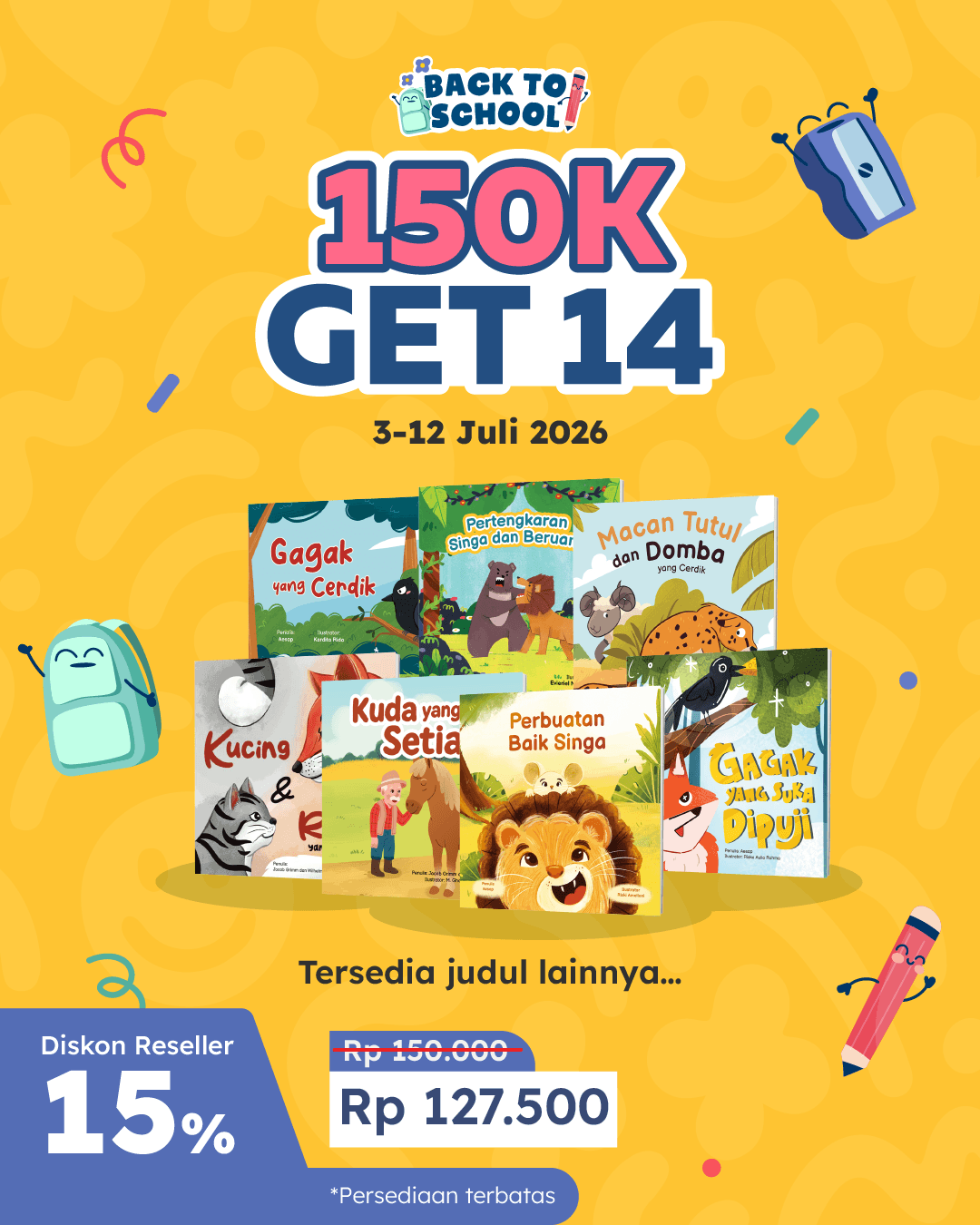 PAKET PROMO ANAK BENTANG BUNDLING 150K GET 14 SERI UMUM