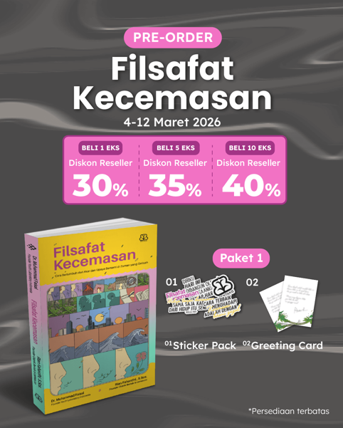 PAKET - PO FILSAFAT KECEMASAN+STICKER PACK+GREETING CARD