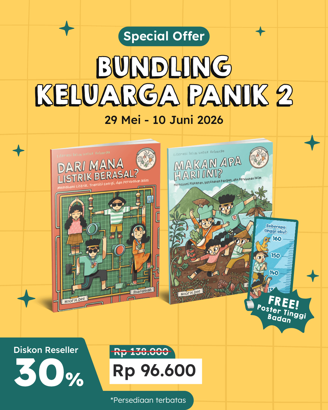 PAKET SATUAN - SO BUNDLING SERI KELUARGA PANIK 2+POSTER TINGGI BADAN