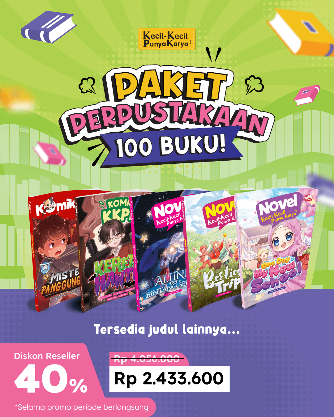 PAKET 100 NOVEL & KOMIK KKPK