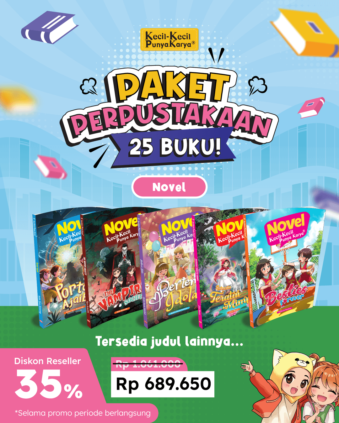 PAKET 25 JUDUL NOVEL KKPK