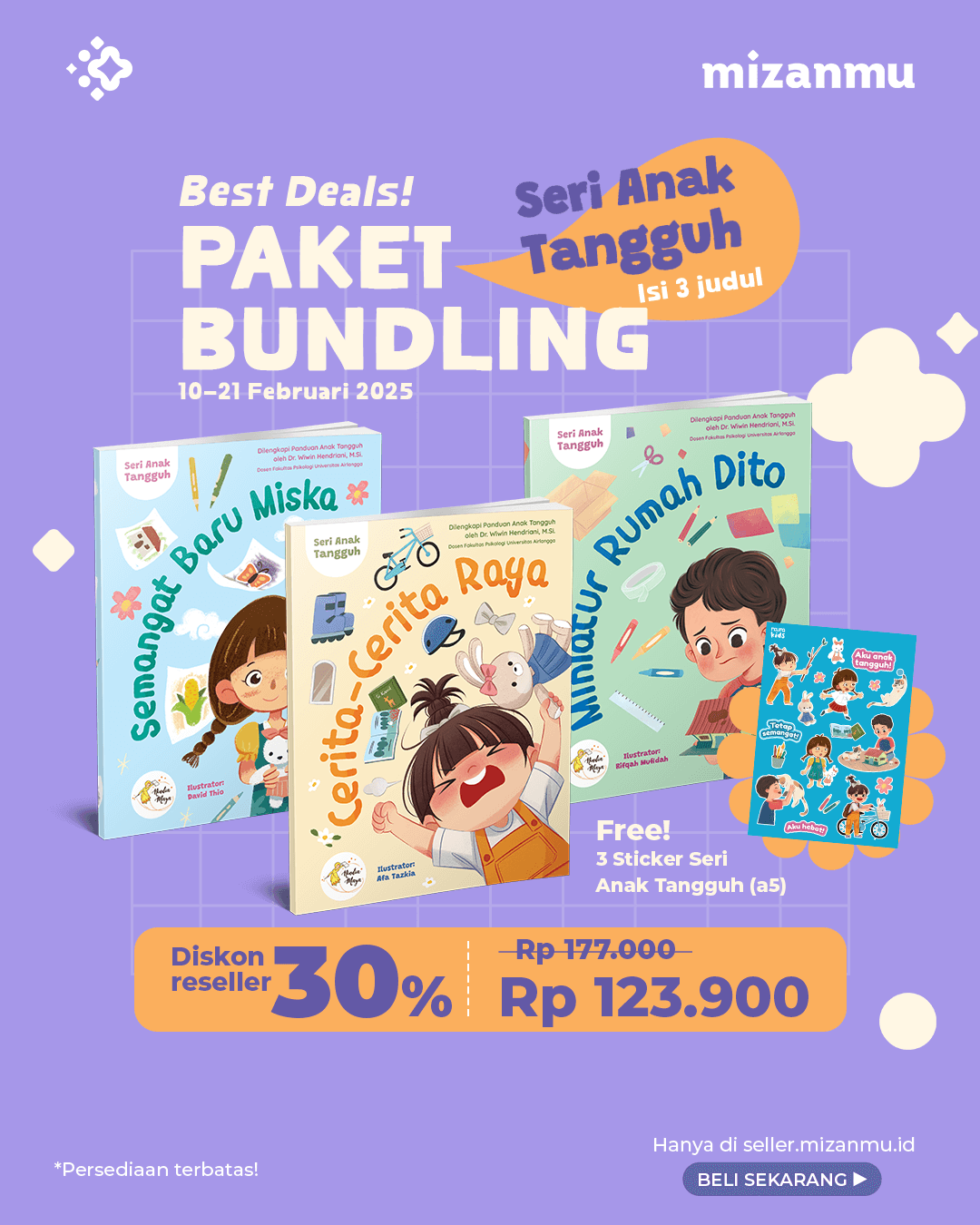 PAKET BUNDLING SERI ANAK TANGGUH+STIKER