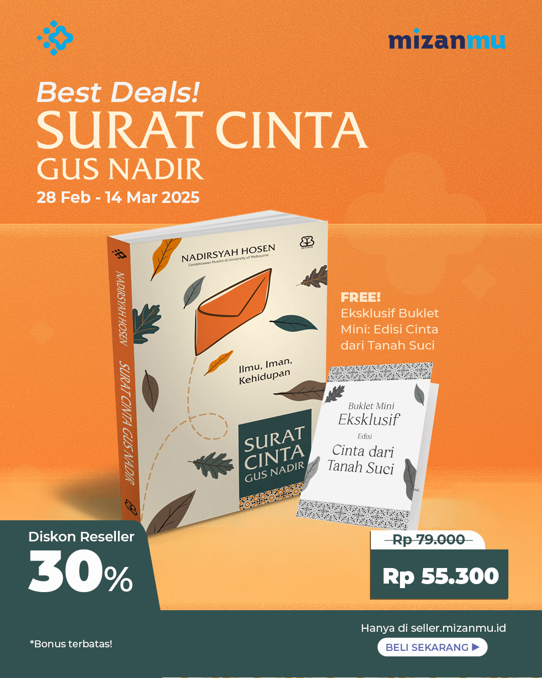 PAKET SATUAN - SO SURAT CINTA GUS NADIR+BUKLET MINI BA-065