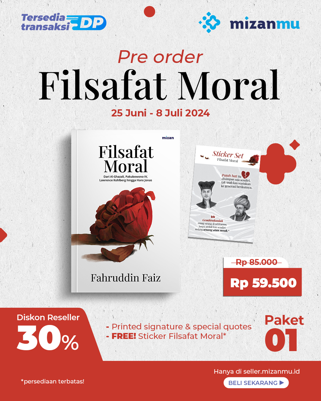 PAKET 1 - PO FILSAFAT MORAL BONUS STIKER