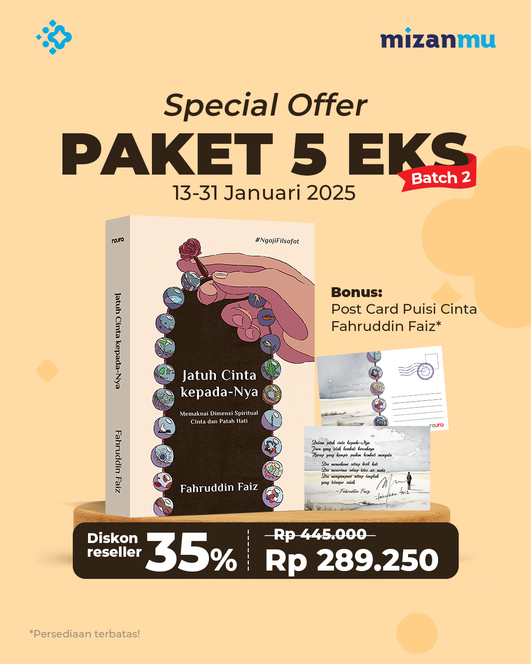 PAKET 5 EKS - SO JATUH CINTA KEPADANYA+TTD+POSTCARD NA-263