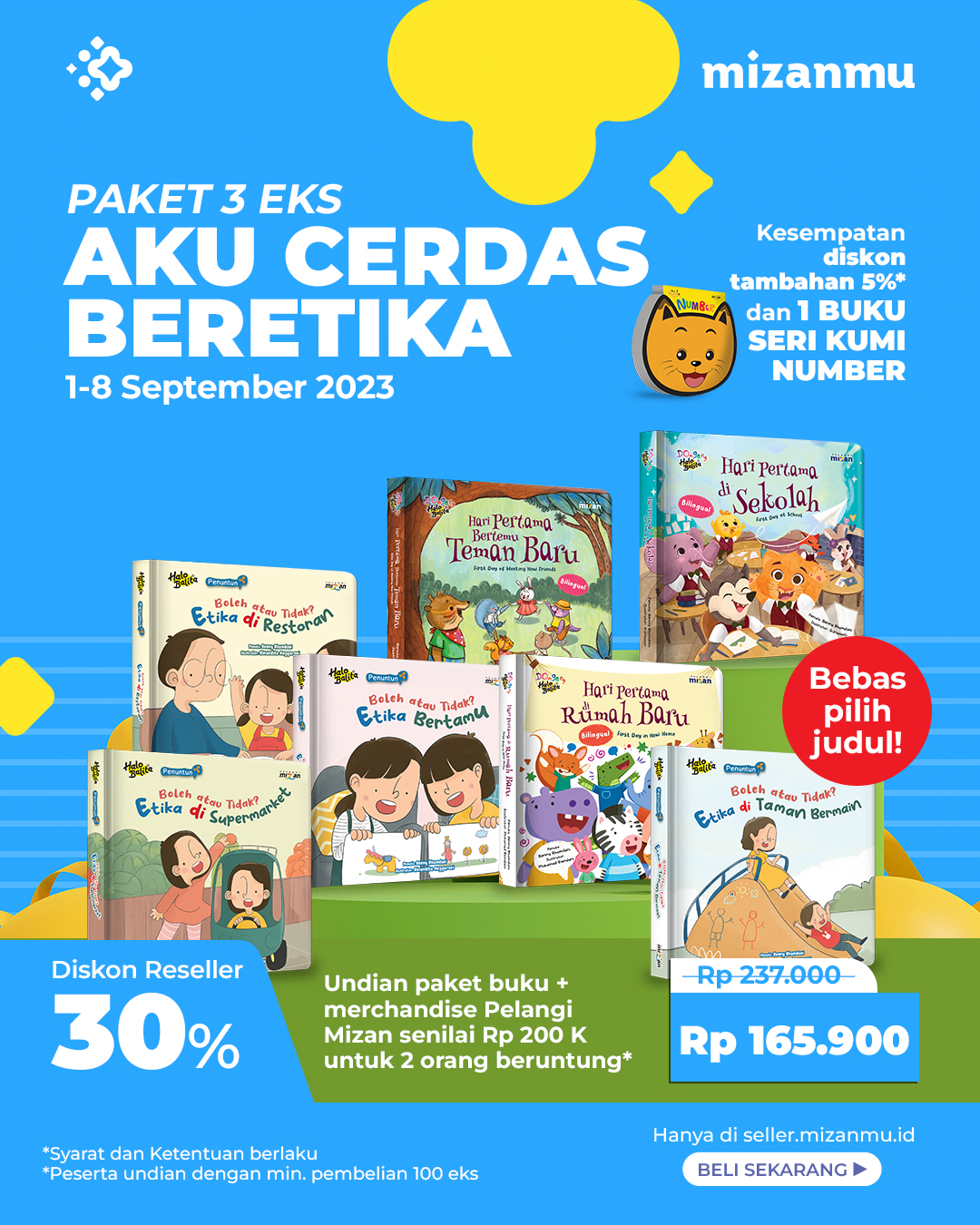 PAKET BUNDLING 3 EKS - SO AKU CERDAS BERETIKA BONUS BUKU SERI KUMI NUMBER