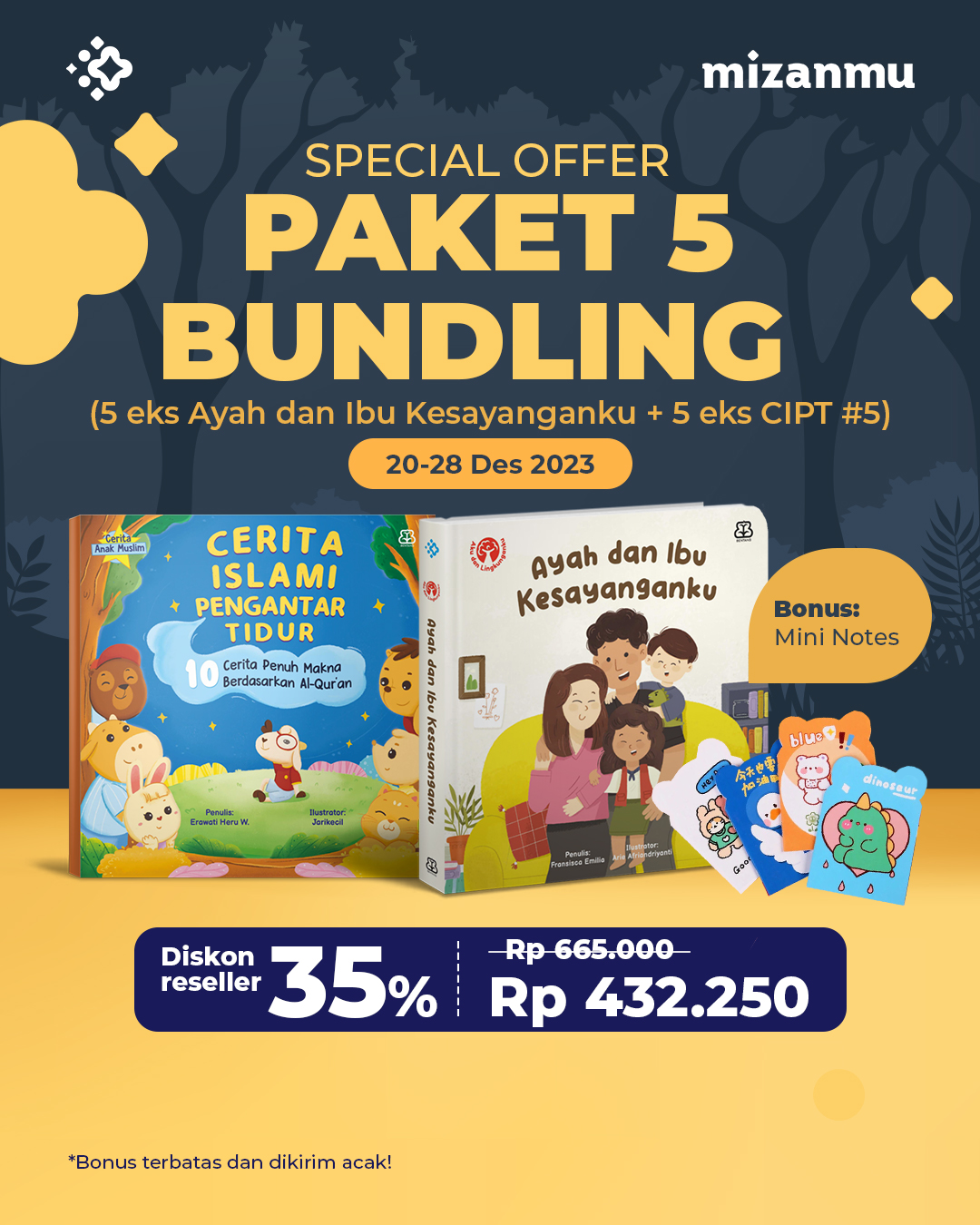 PAKET BUNDLING 5 EKS CIPT #5 & AYAH IBU KESAYANGAN KU BONUS MINI NOTES