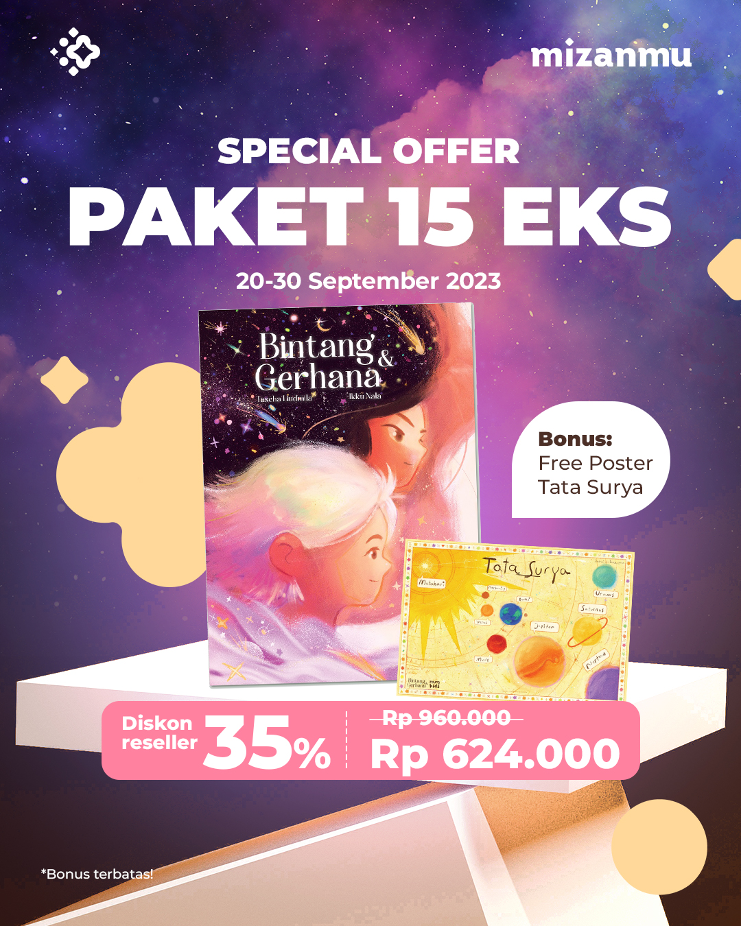 PAKET 15 EKS - SO BINTANG DAN GERHANA BONUS POSTER TATA SURYA