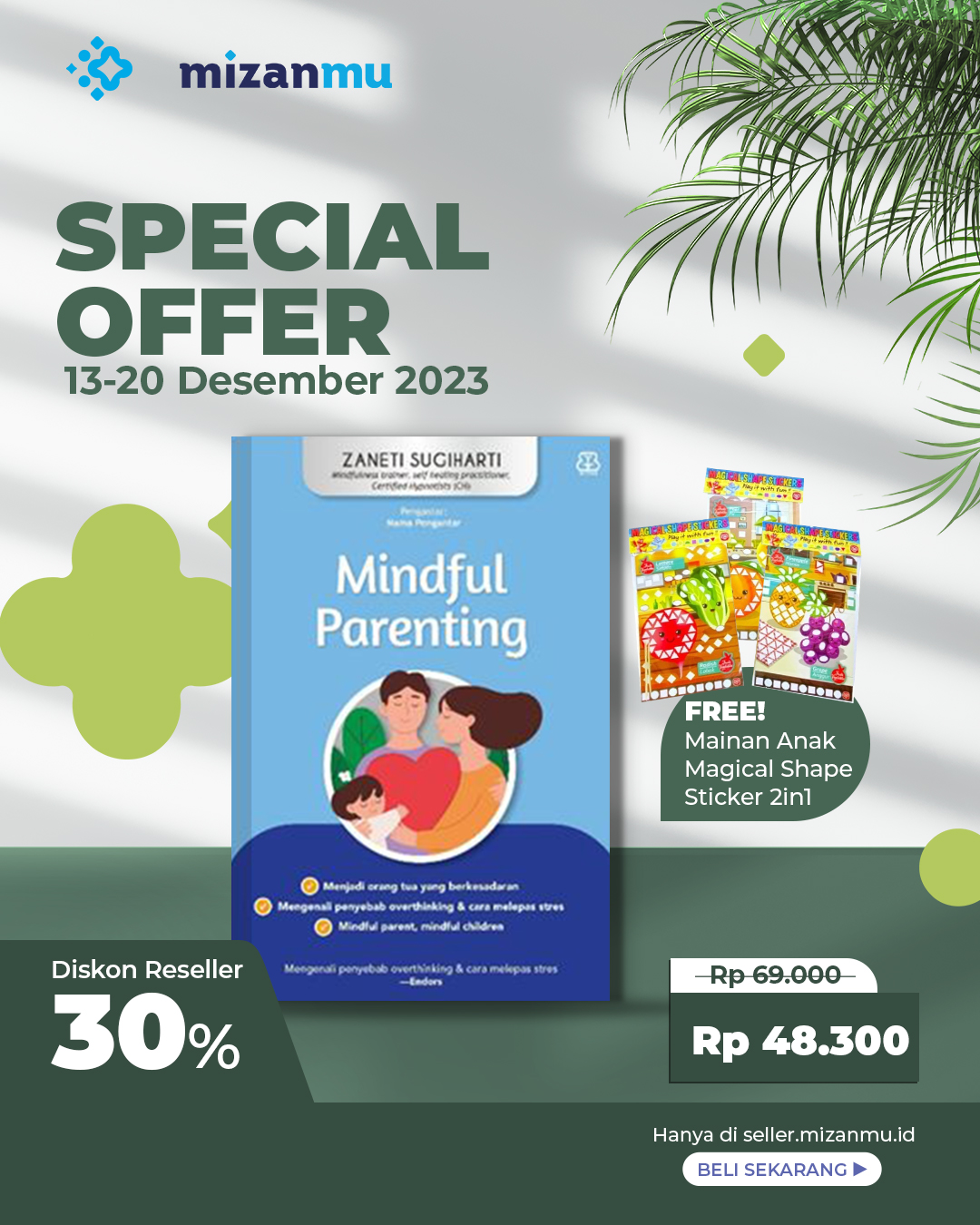 PAKET SERI PARENTING ATAU MONTESSORI BENTANG MINDFUL PARENTING PLUS GIMMICK