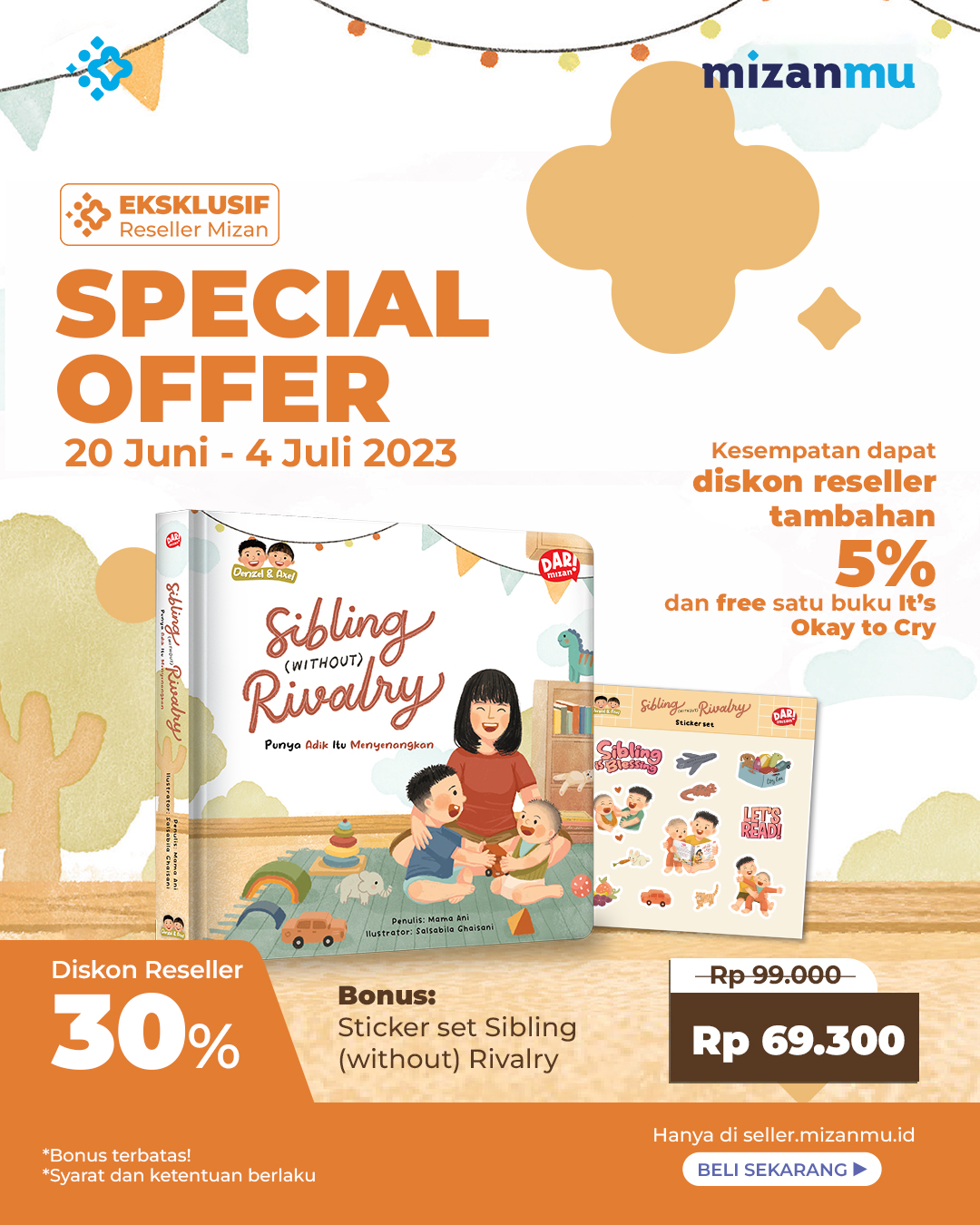 PAKET 1 RESELLER - SO SIBLING (WITHOUT) RIVALRY BONUS STIKER SET