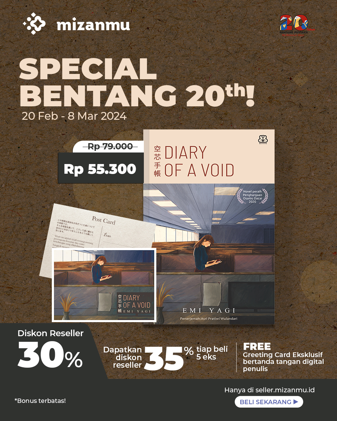 PAKET SATUAN - SO DIARY OF A VOID BONUS GREETING CARD TTD
