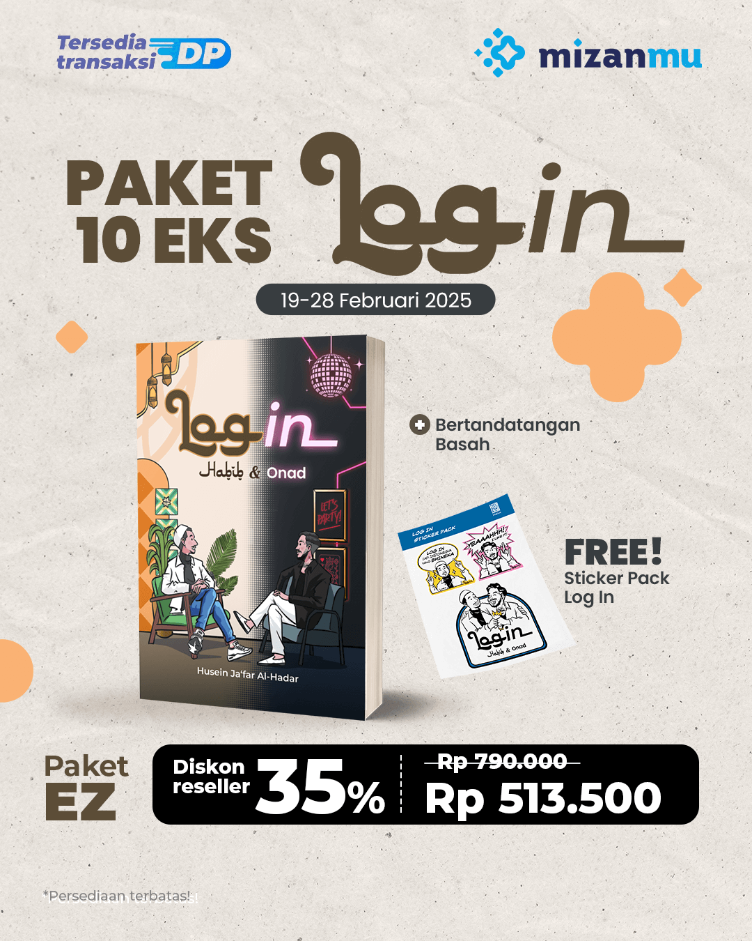 PAKET EZ (10 EKS) - PO LOG IN+TTD+STICKER PACK HT-001