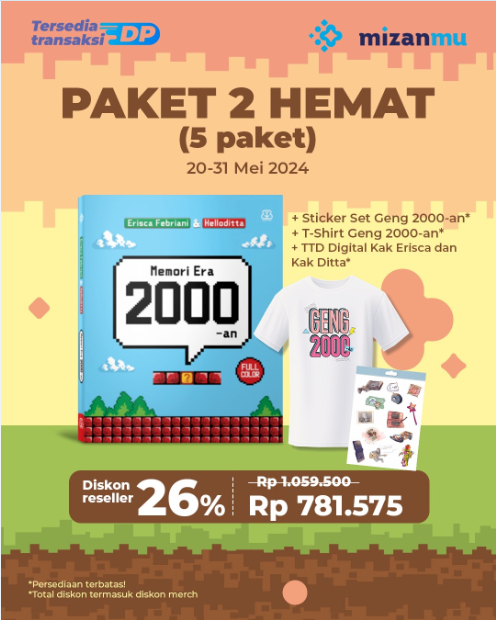 PAKET 5 EKS - PO MEMORI ERA 2000-AN BONUS STICKER DAN T-SHIRT