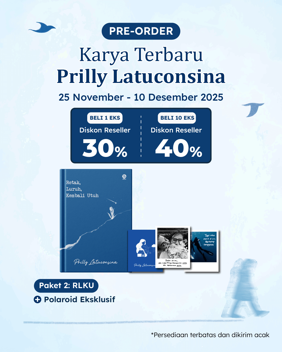 PAKET 2 - PO RETAK, LURUH, KEMBALI UTUH+POLAROID