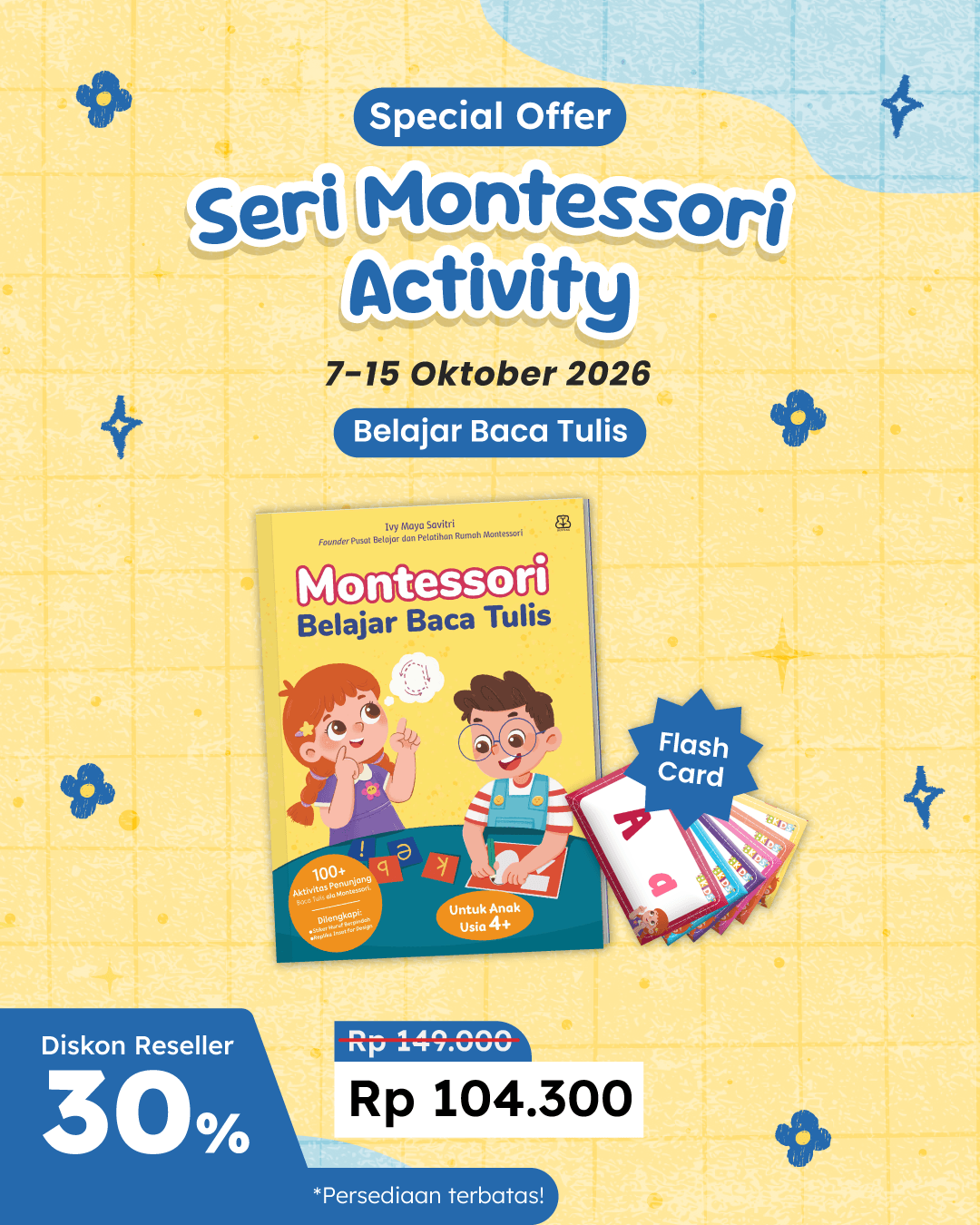 PAKET SATUAN BACA TULIS + FLASH CARD BACA TULIS