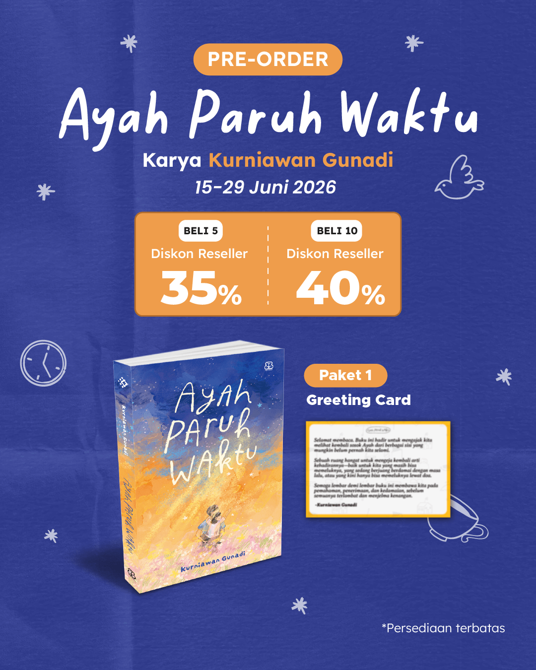 PAKET - PO AYAH PARUH WAKTU+GREETING CARD