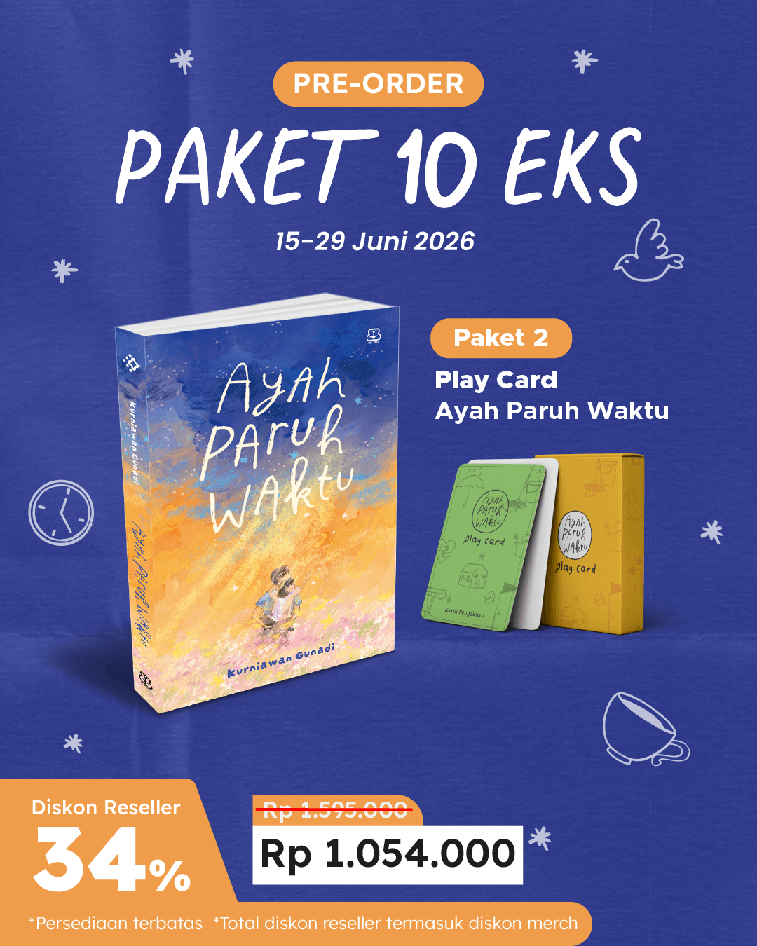 PAKET 10 EKS - PO AYAH PARUH WAKTU+PLAY CARD