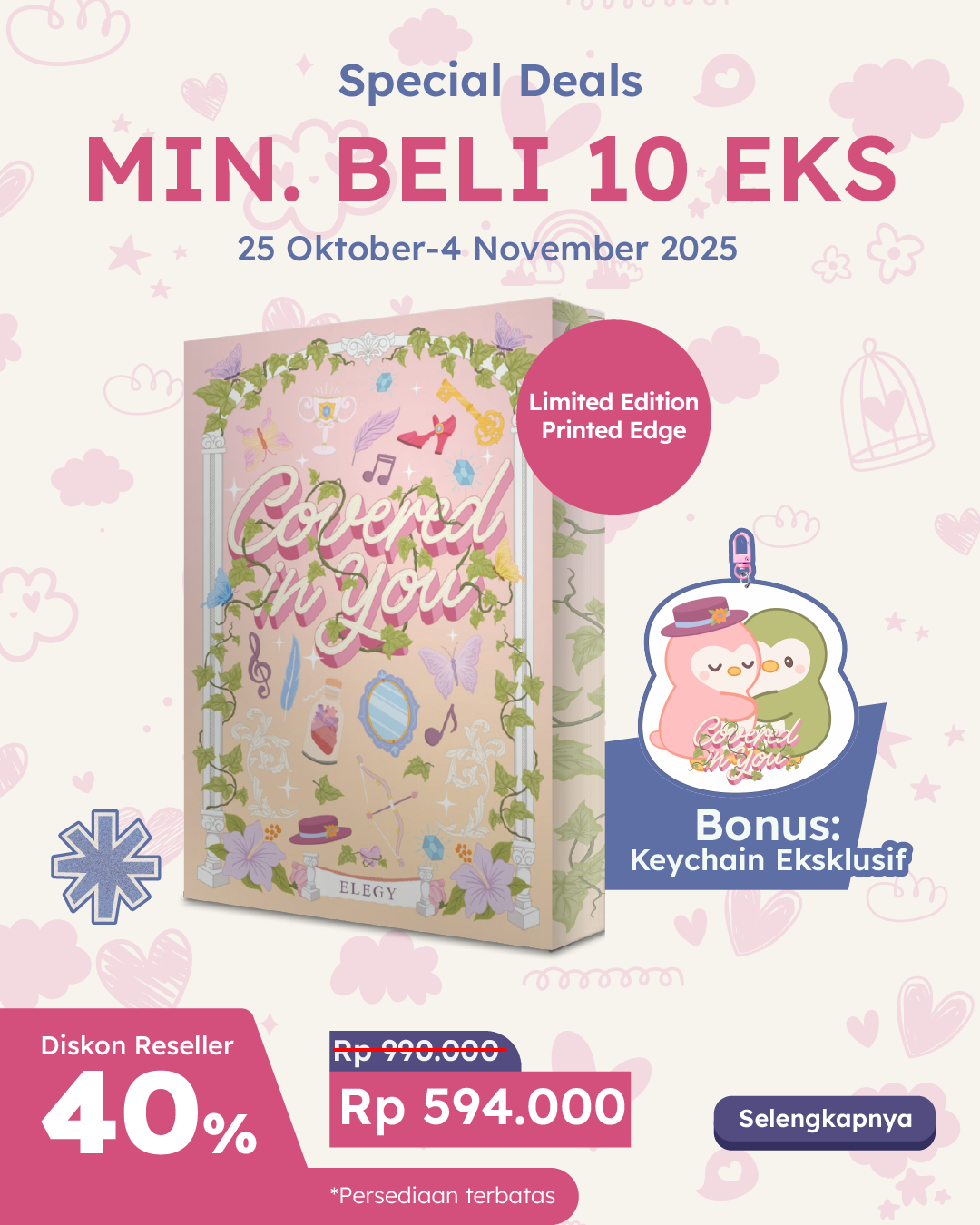PAKET 10 EKS - SO COVERED IN YOU+KEYCHAIN