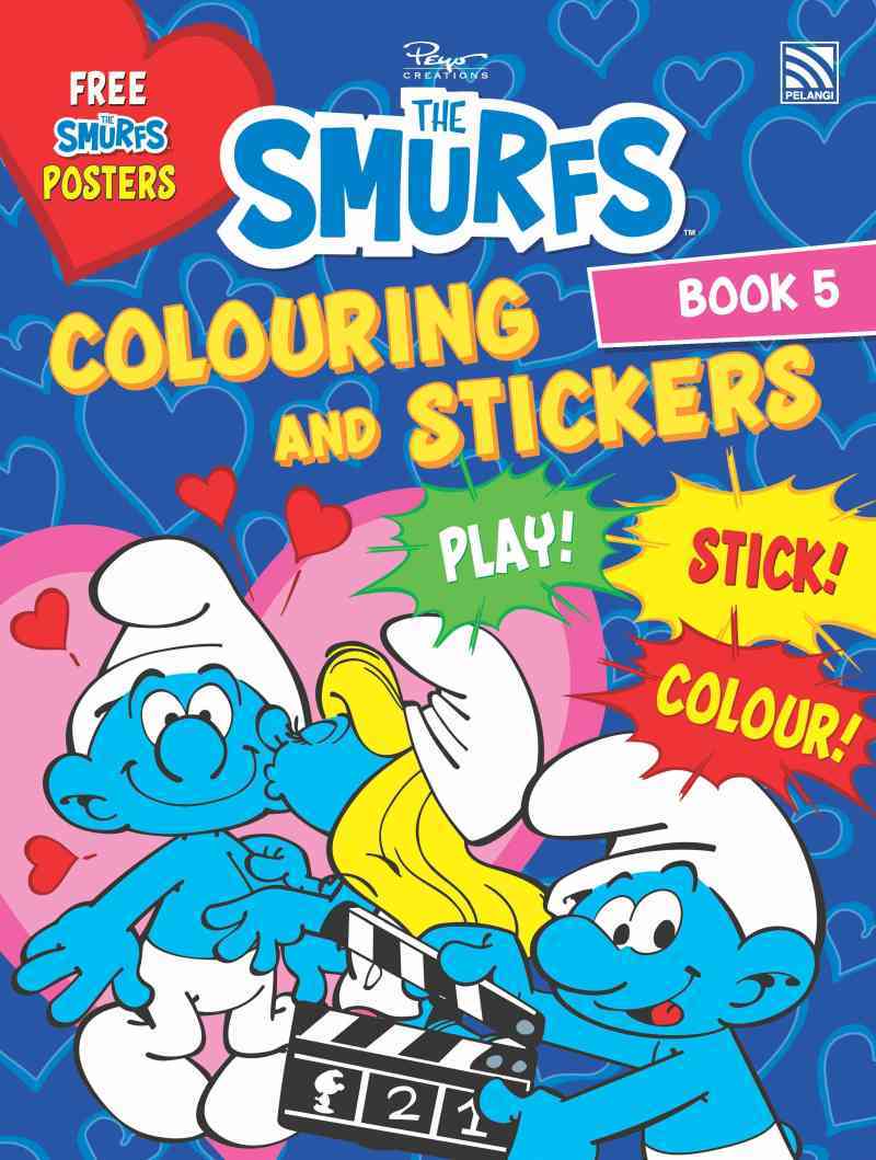 THE SMURFS - COLOURING AND STICKERS BOOK 5