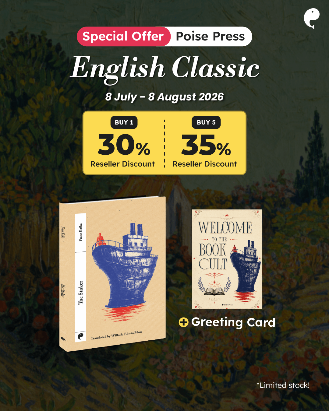 PAKET PROMO THE STOKER (ENGLISH VERSION - POISE PRESS)+GREETING CARD