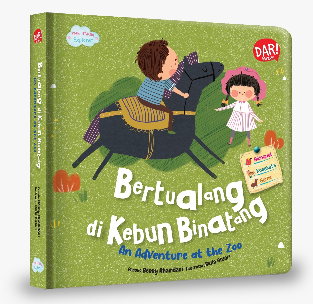 SERI THE TWIN EXPLORER: BERTUALANG DI KEBUN BINATANG (BOARDBOOK) BONUS FLASHCARD