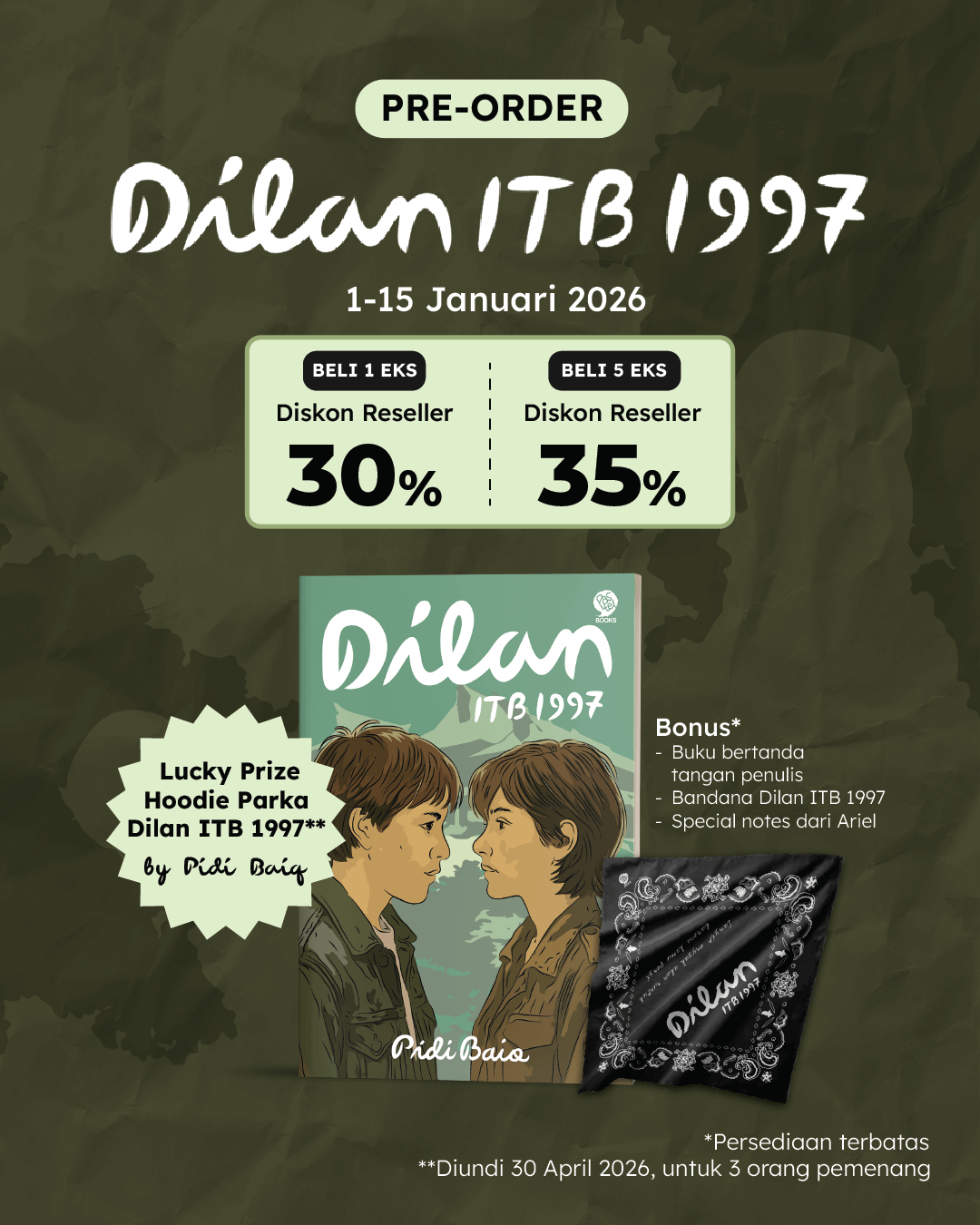 PAKET - PO DILAN ITB 1997+TTD+BANDANA RY-122