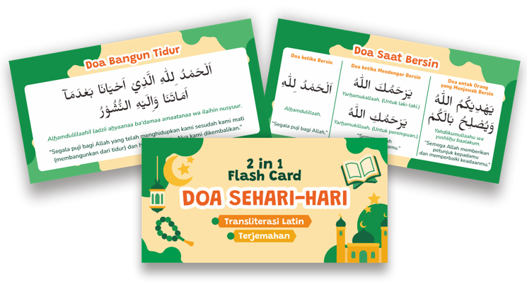 MAINAN EDUKATIF: DOA SEHARI-HARI 2 IN 1 FLASH CARD RING