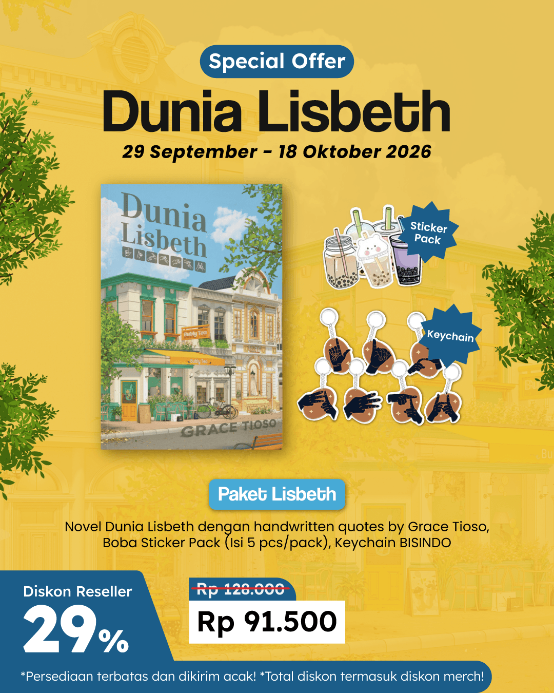 PAKET LISBETH - SO DUNIA LISBETH+STICKER+GANCI