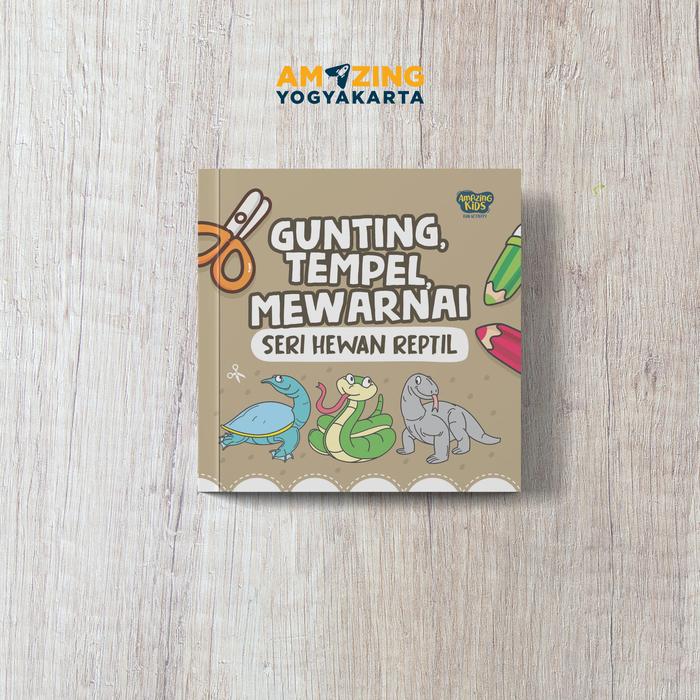 Gunting, Tempel, Mewarnai Hewan Reptil
