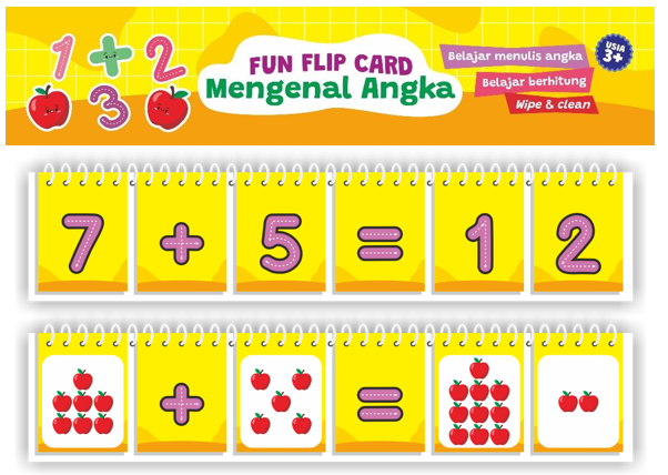 MAINAN EDUKATIF: FUN FLIP CARD: MENGENAL ANGKA