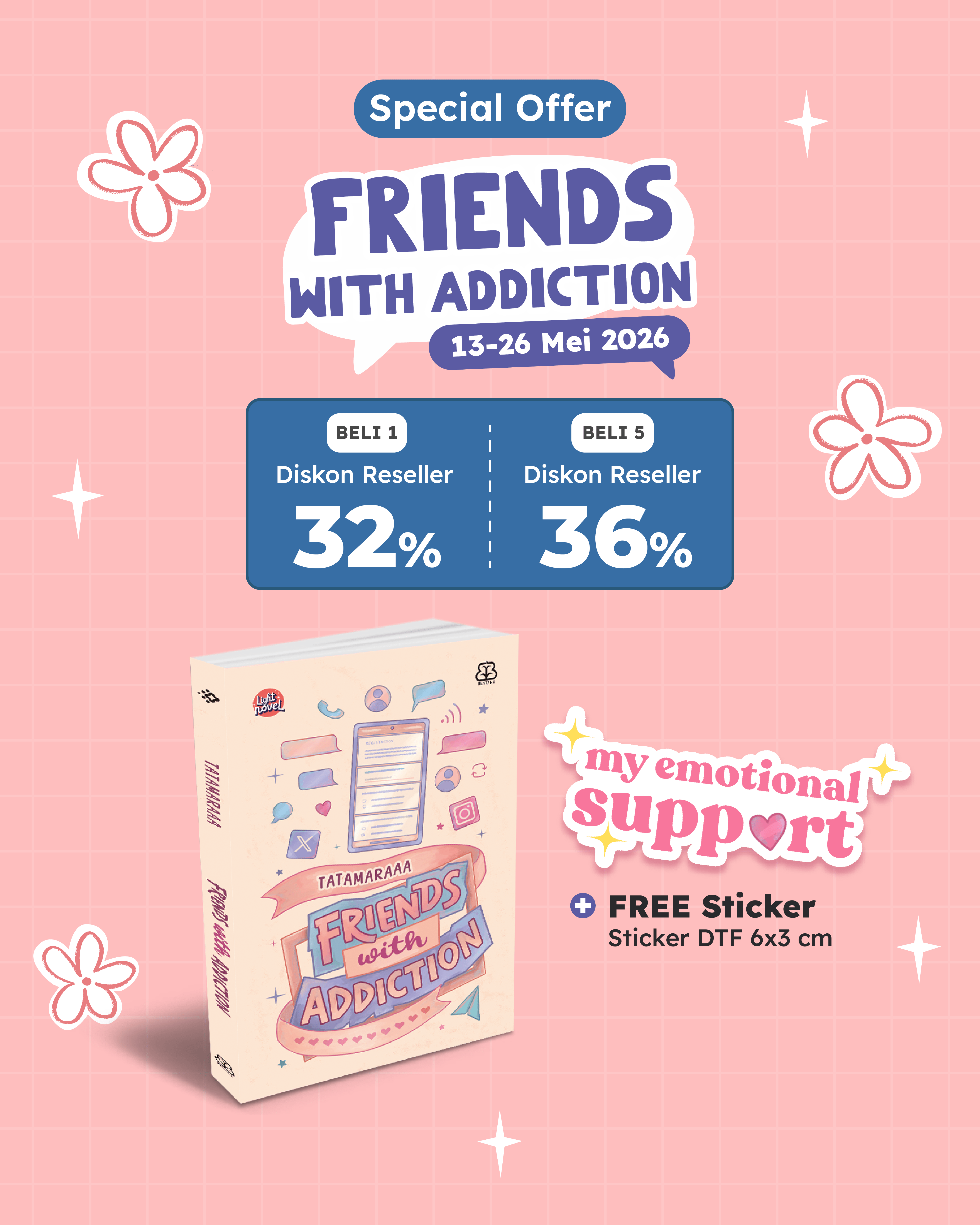 PAKET SO FRIENDS WITH ADDICTION+STICKER BE-202