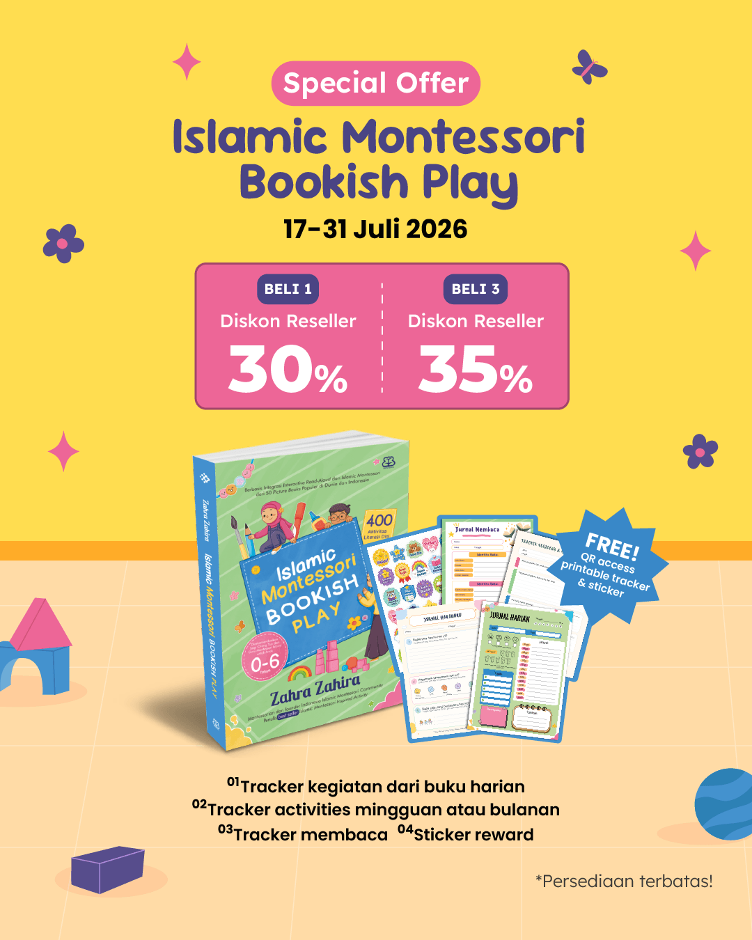 PAKET - SO ISLAMIC MONTESSORI BOOKISH PLAY+QR TRACKER