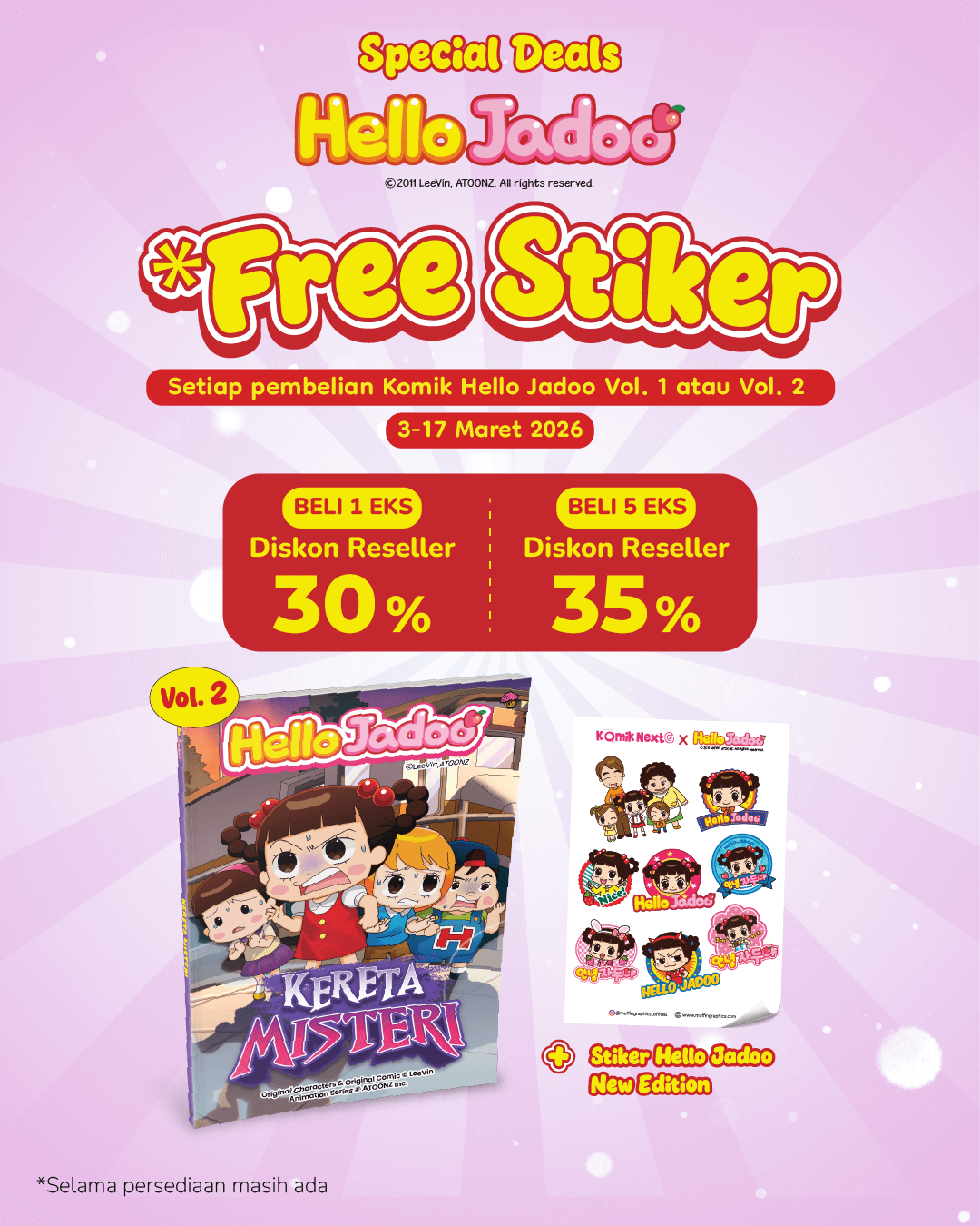 PAKET SATUAN - SO HELLO JADOO 2+STICKER