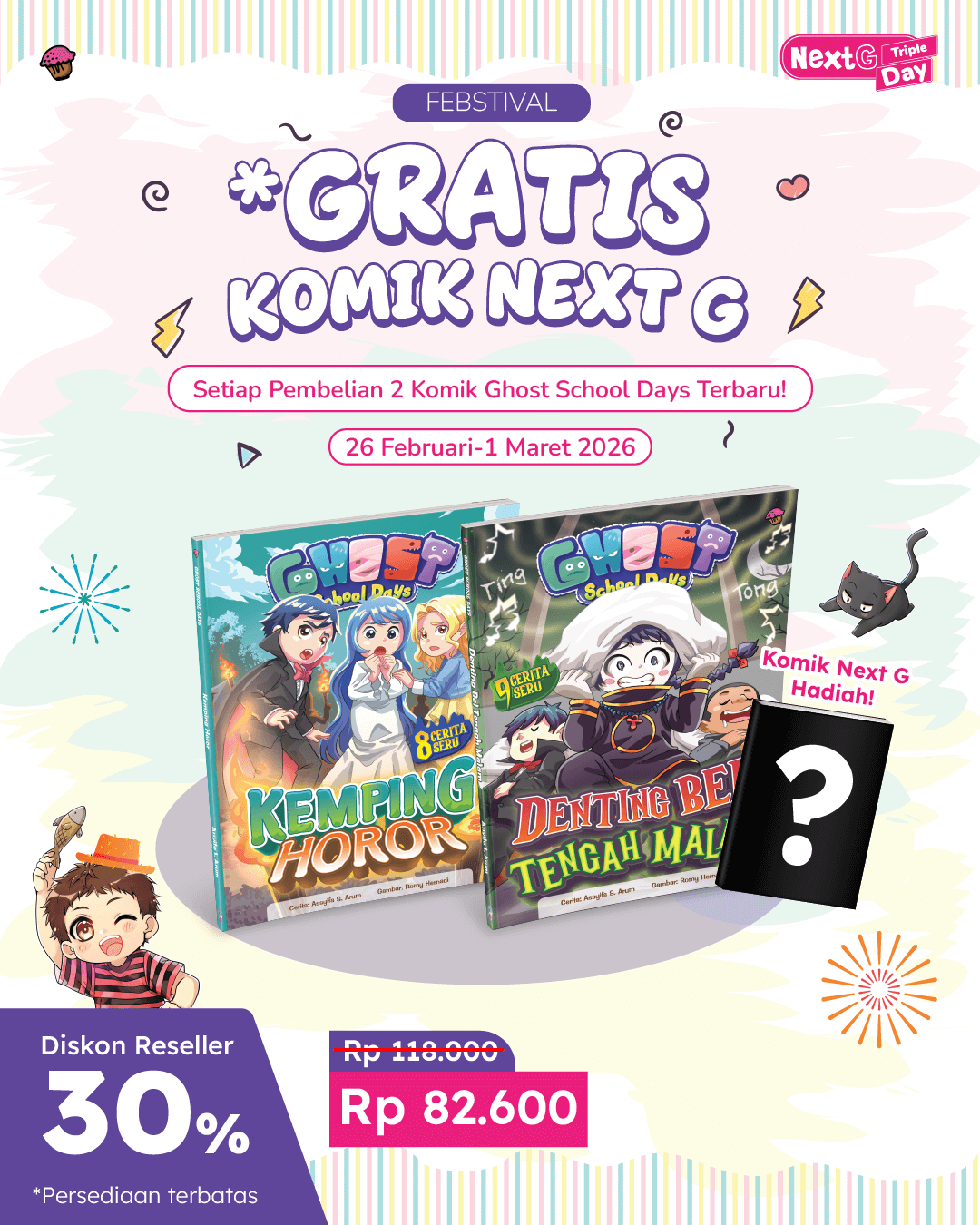 PAKET SO 2 EKS GHOST SCHOOL DAYS+BUKU NEXT G