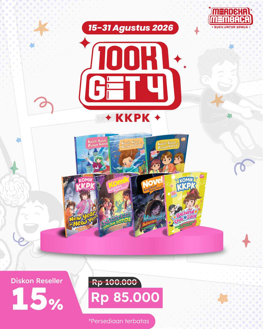 PAKET BUNDLING PROMO MERDEKA MEMBACA 100K GET 4 KKPK