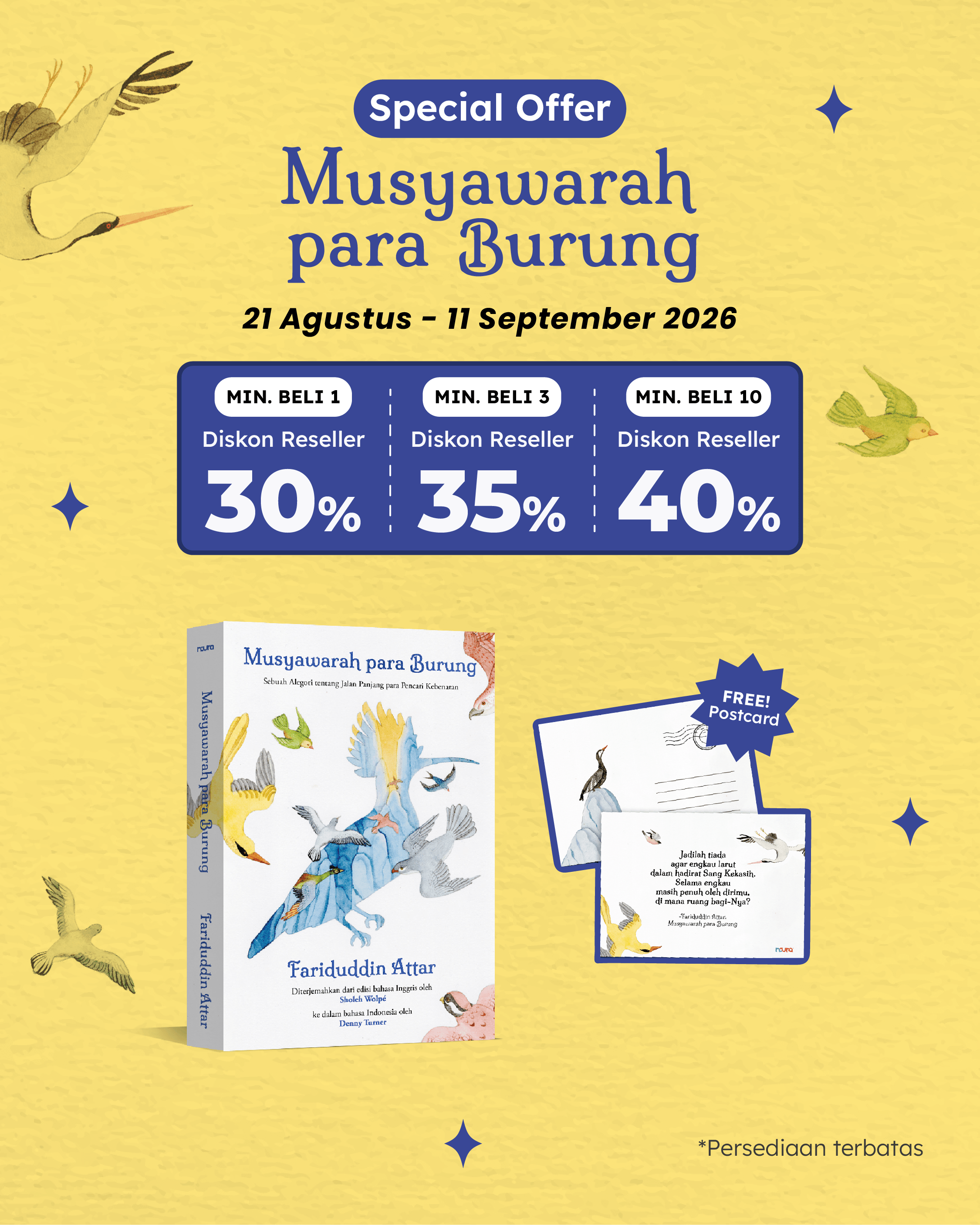 PAKET SO MUSYAWARAH PARA BURUNG+POSTCARD NA-273